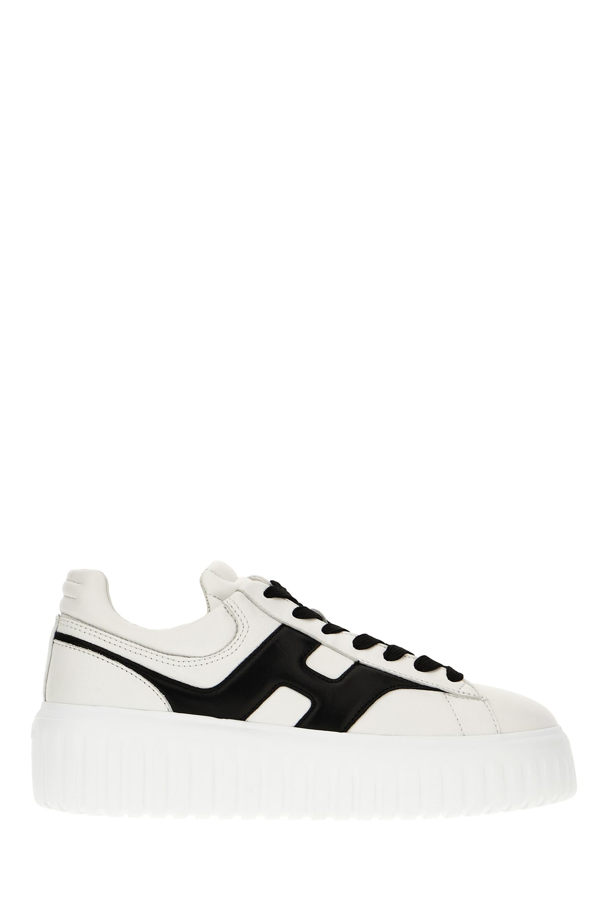 White Nappa Leather H-stripes Sneakers