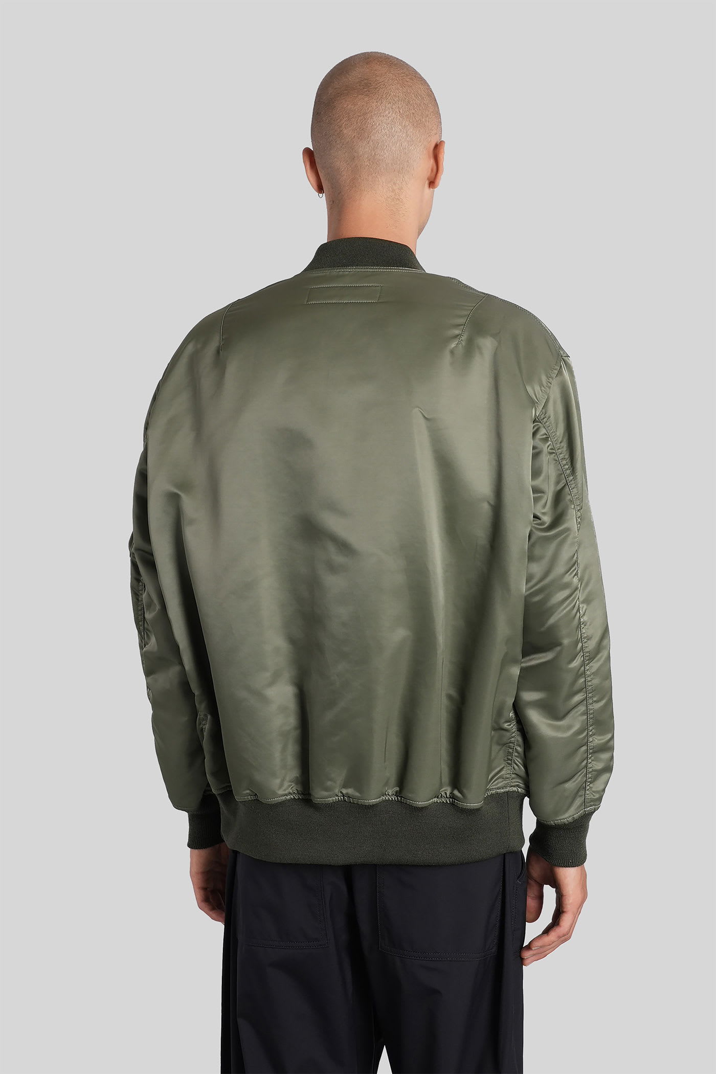 Comme Des Garçons Homme Deux V-neck Bomber Jacket In Green