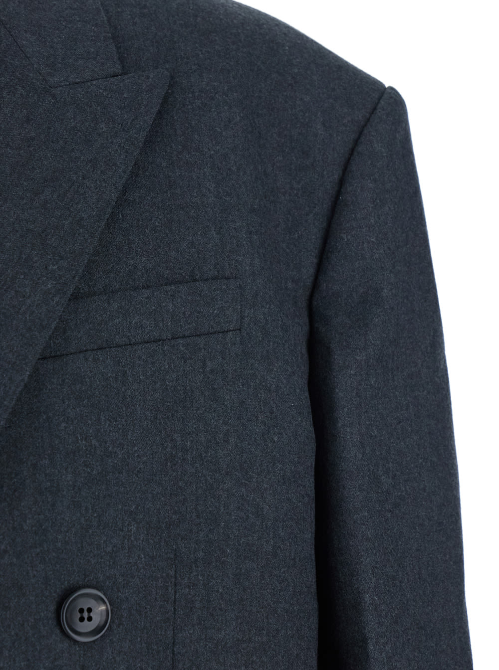 Juunj Double-breasted Wool Blazer In Gray