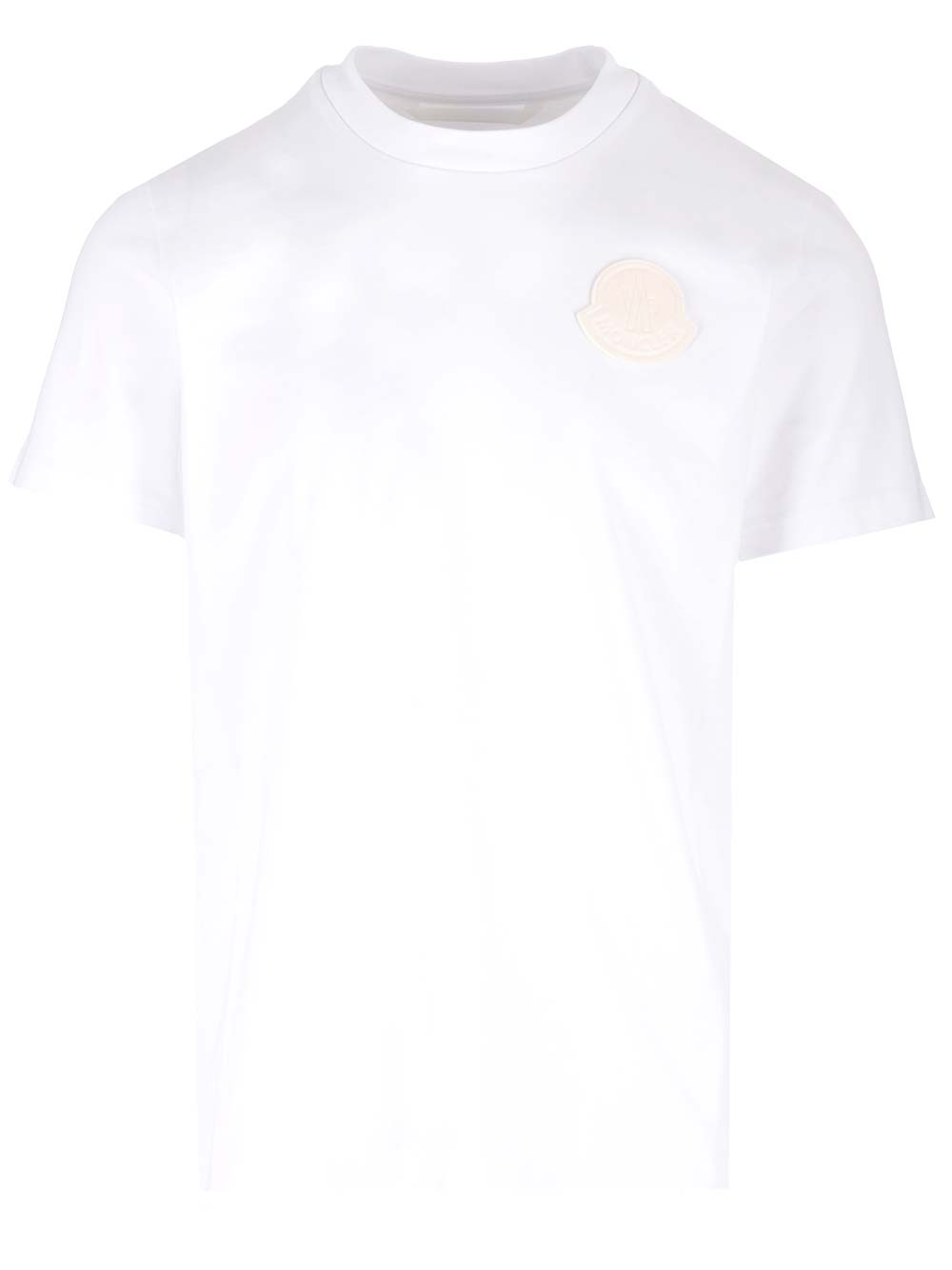 White T-shirt With Logo Patch