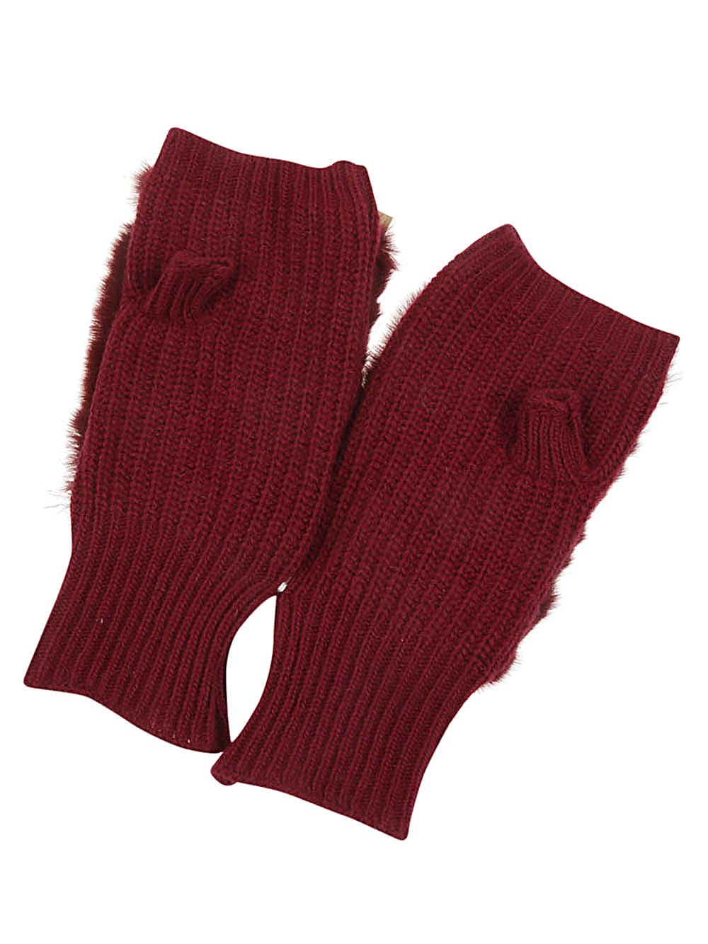 Alpo Shearling Gloves In Red