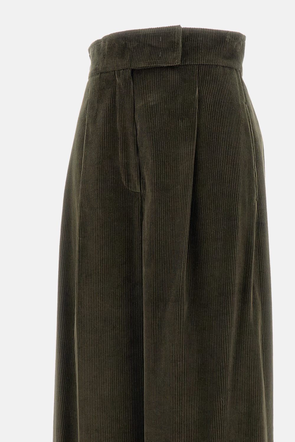 Max Mara Green Wide Leg Trousers In Green
