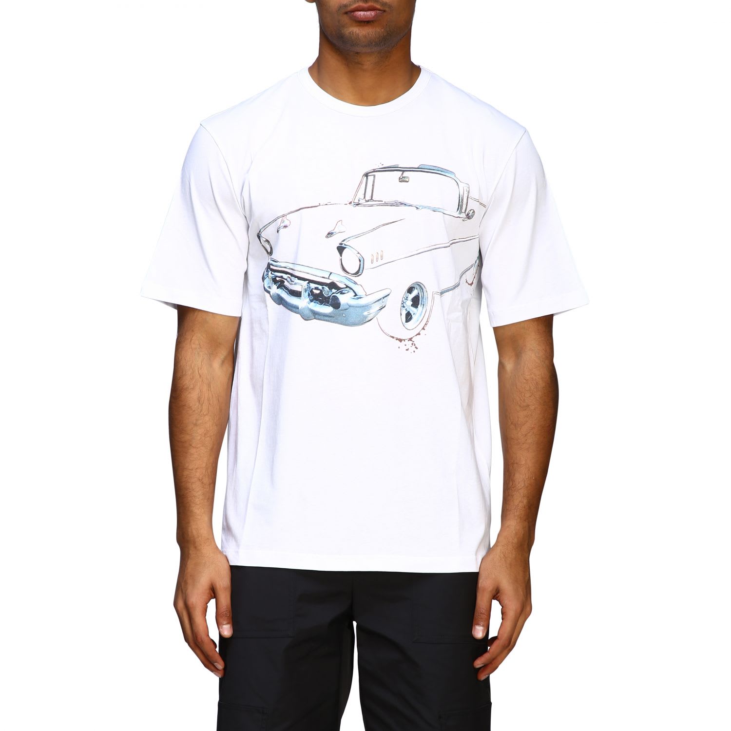 N°21 N° 21 T-shirt N &deg; 21 Short-sleeved T-shirt With Big Car Print In White