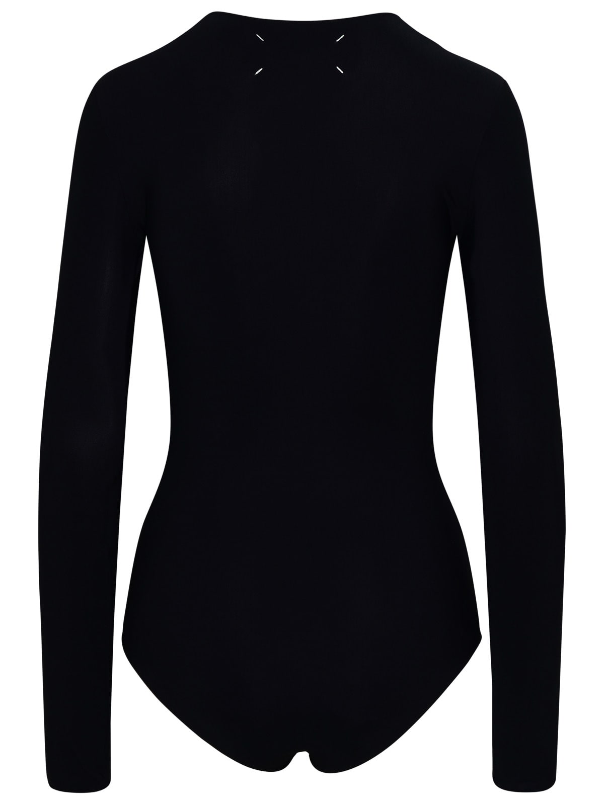 Shop Maison Margiela Black Polyester Blend Bodysuit