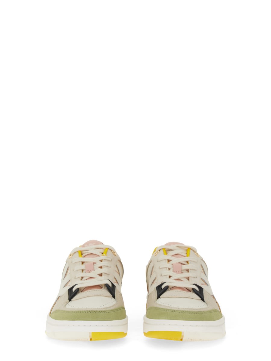 Michael Kors Leather Sneaker In Multicolour
