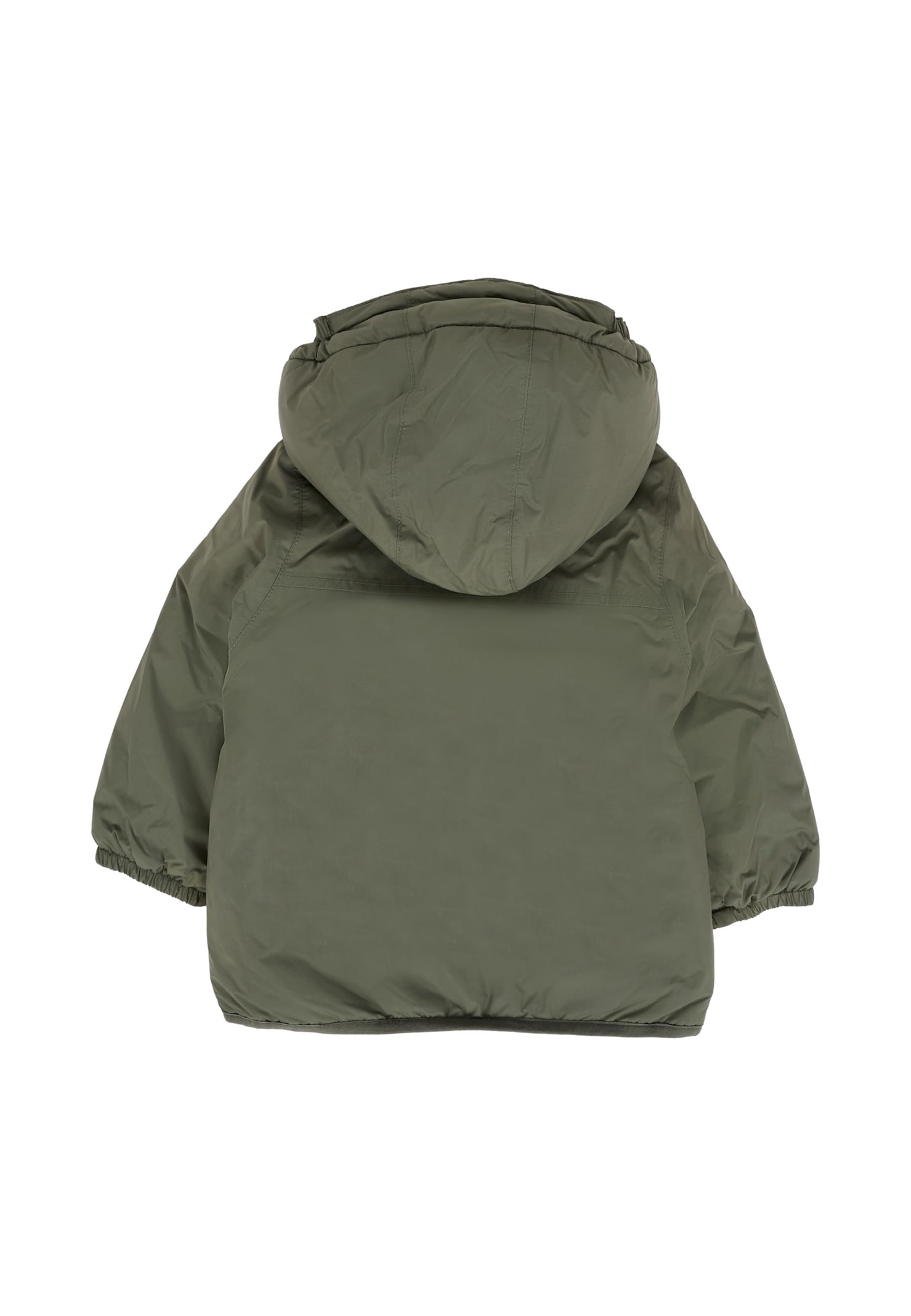 K-way Green Jacket For Baby Boy With Logo In Green