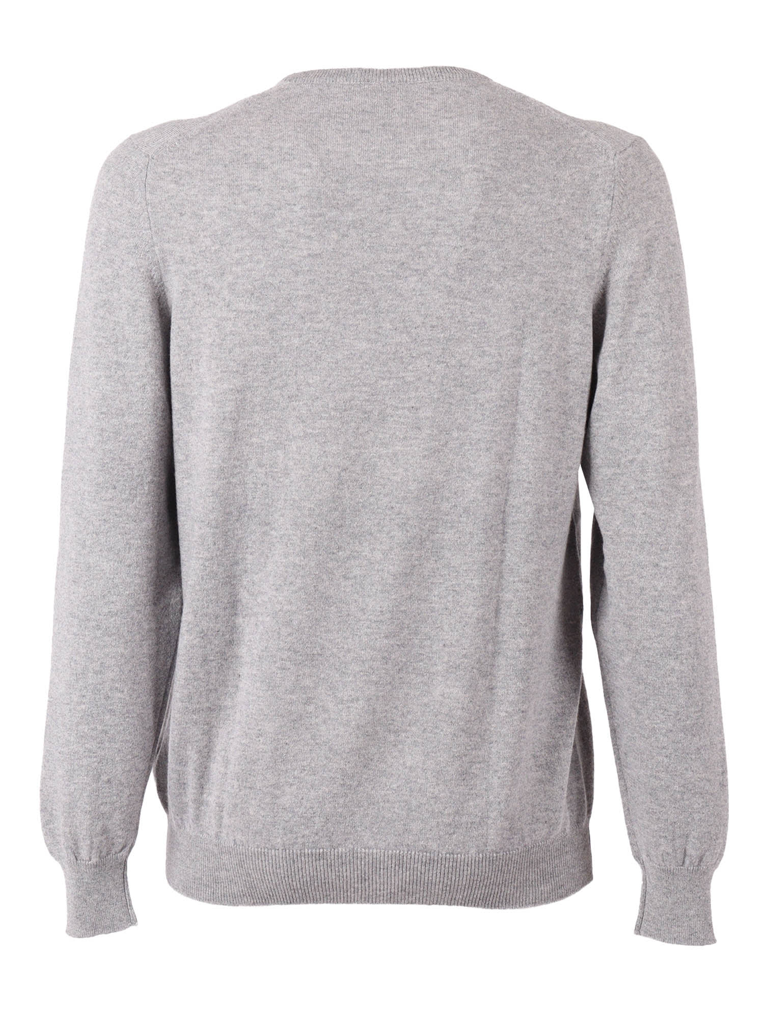 Fedeli Crew-neck L/s Knitted Sweater Man In Gray