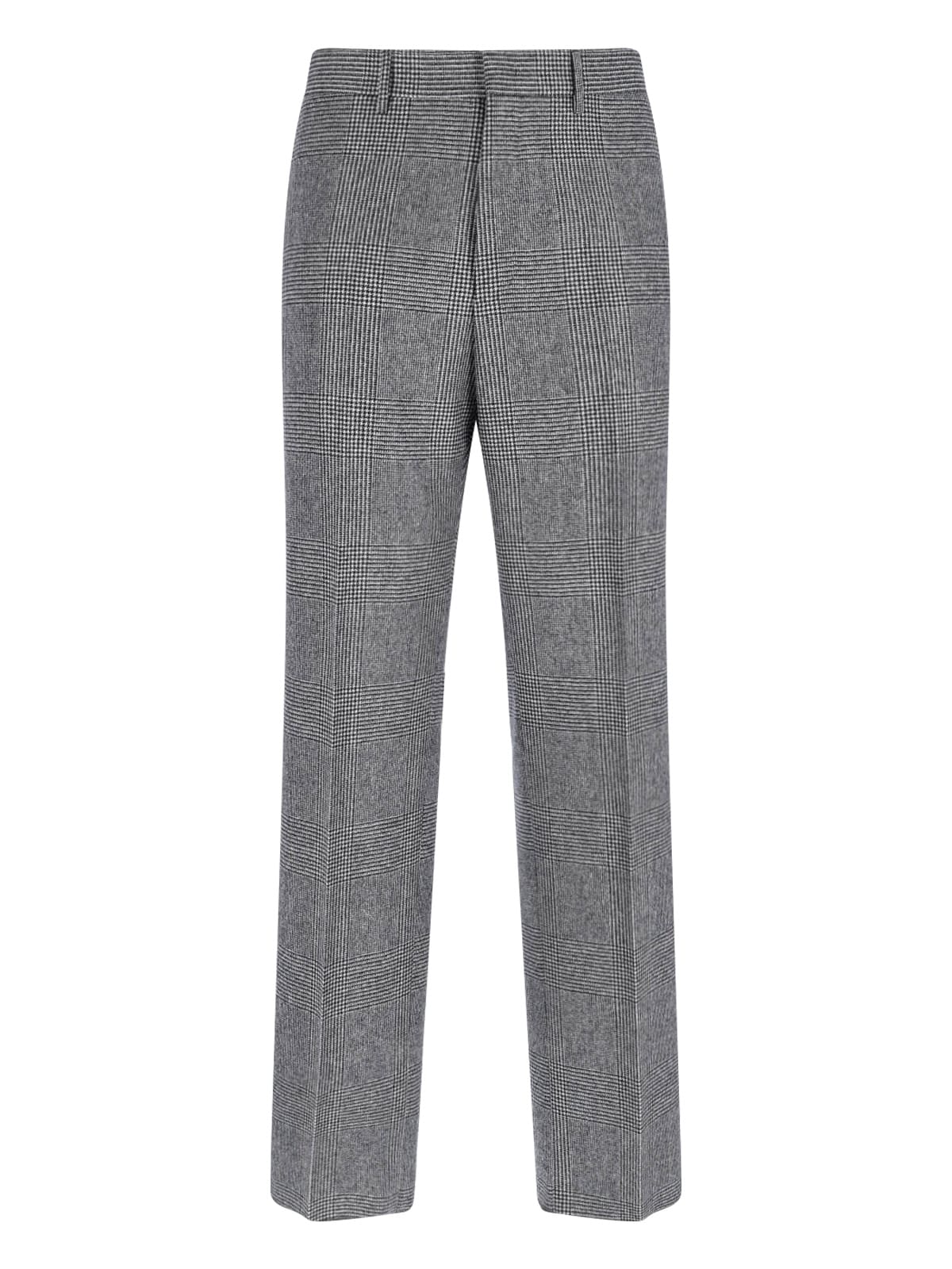 Tagliatore Double-breasted Houndstooth Suit With Signature Silver Details In Gray
