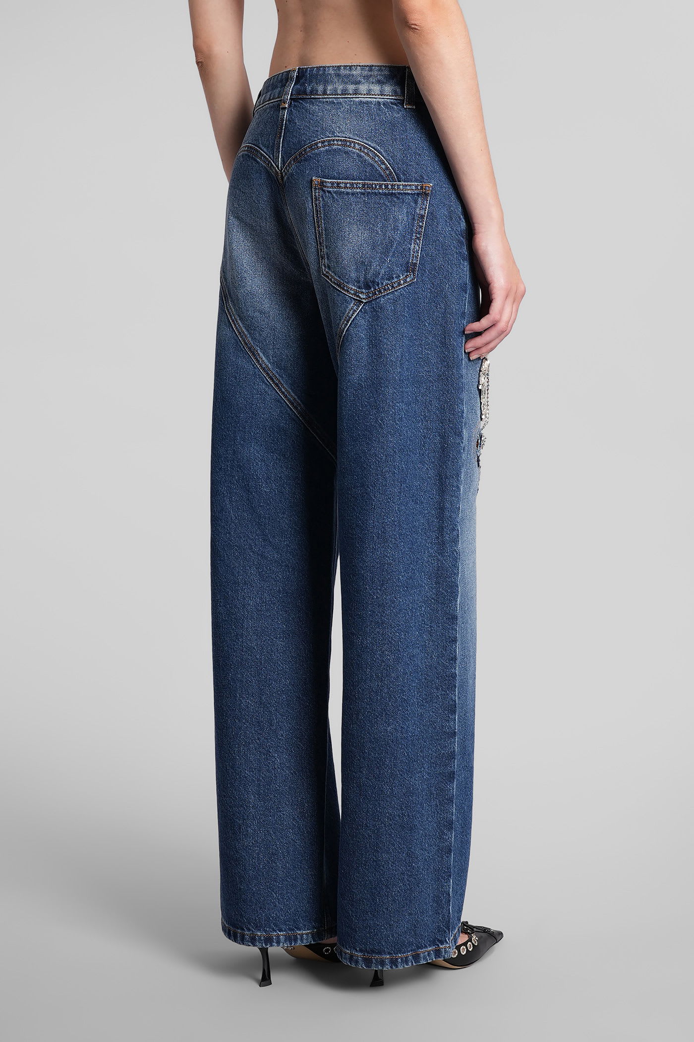 Area Jeans In Blue Cotton In Blue