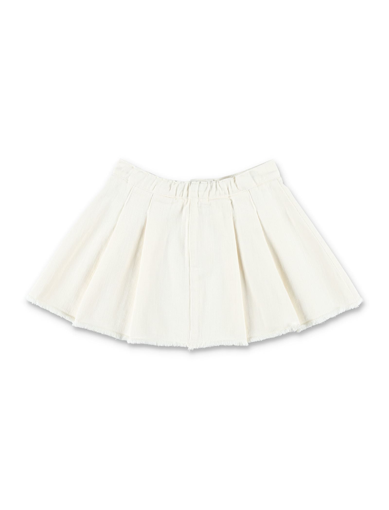 Il Gufo Skirt Pieghe Denim In White