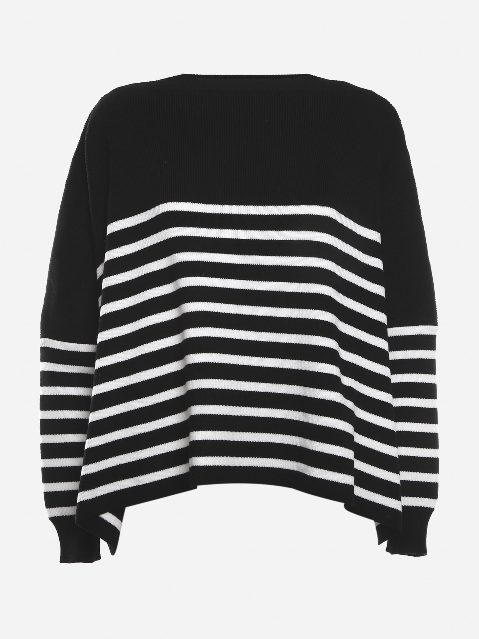 Valentino Cotton Pullover With Striped Pattern