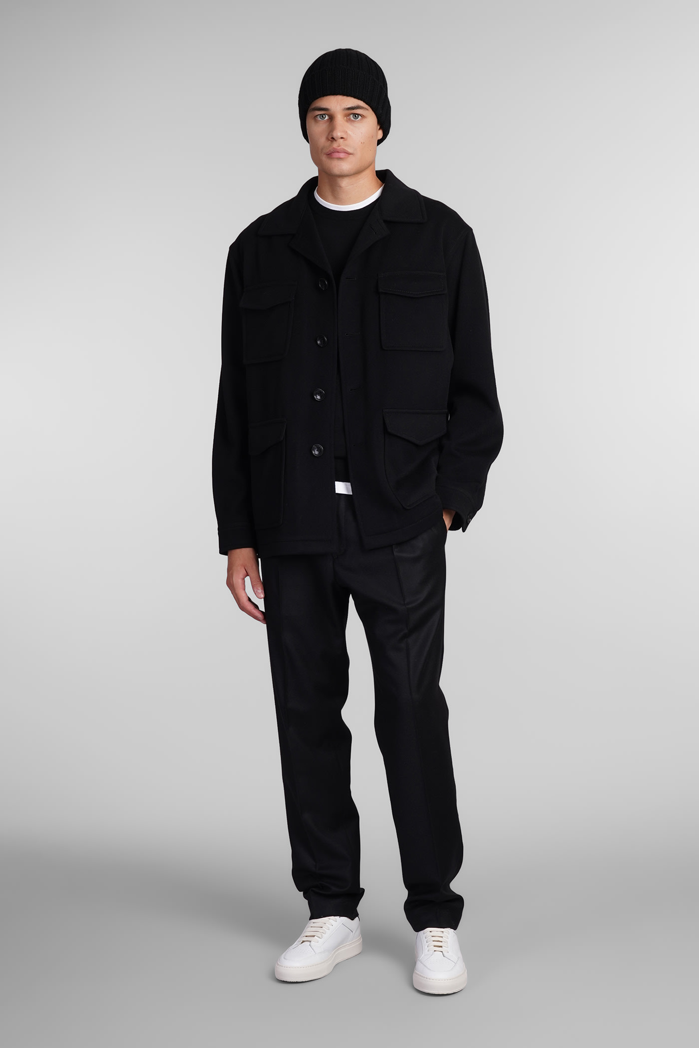 Shop Tagliatore Milton Casual Jacket In Black Wool