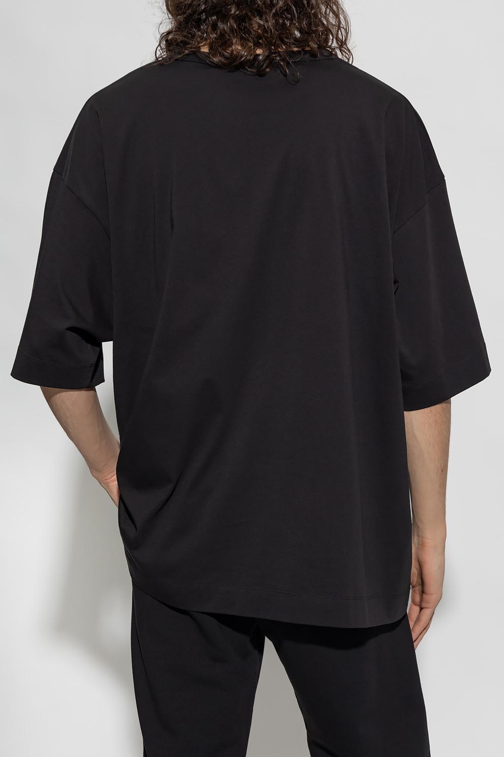 Shop Dries Van Noten Cotton T-shirt In Black