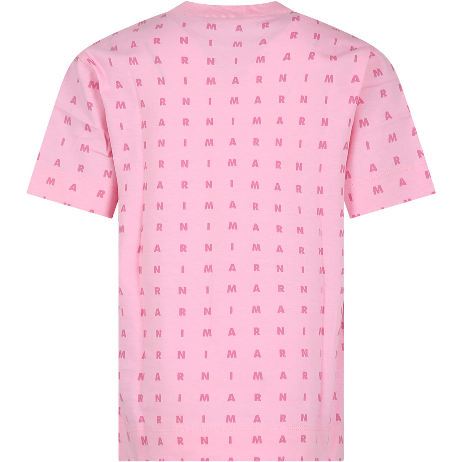 Shop Marni Pink T-shirt For Girl With Logo