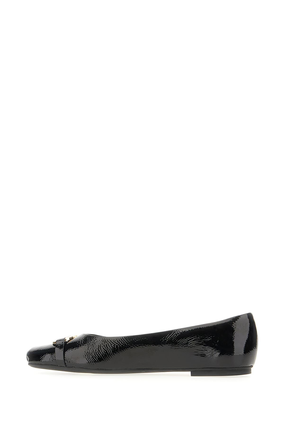 Shop Ferragamo Black Leather Zilu Ballerinas In Nero