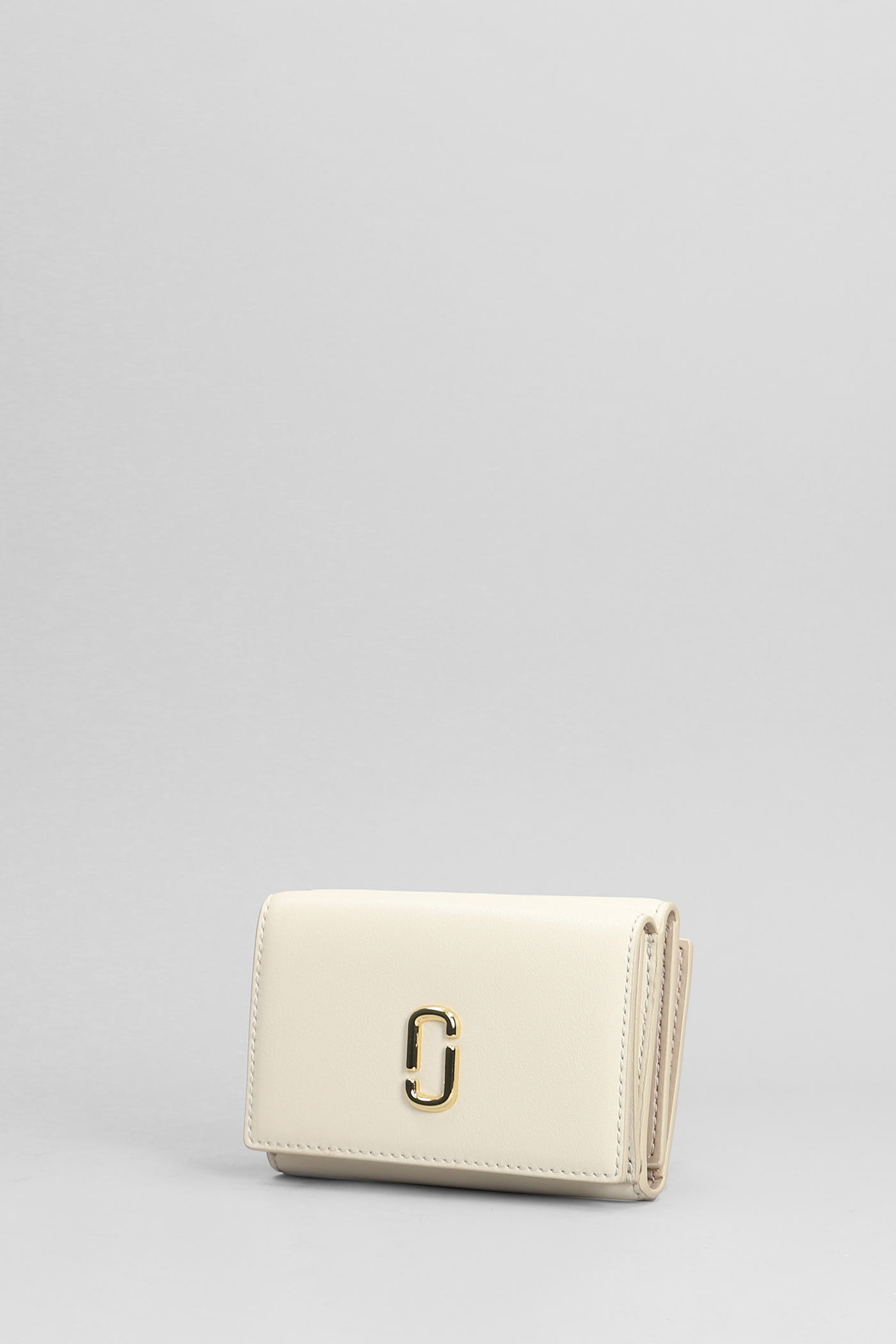 Marc Jacobs The Trifold Wallet In White Leather In White