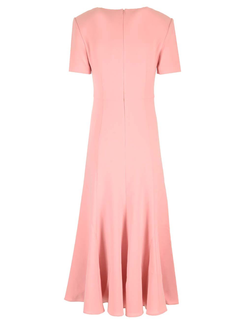 Shop Roland Mouret Cady Midi Dress In Rose