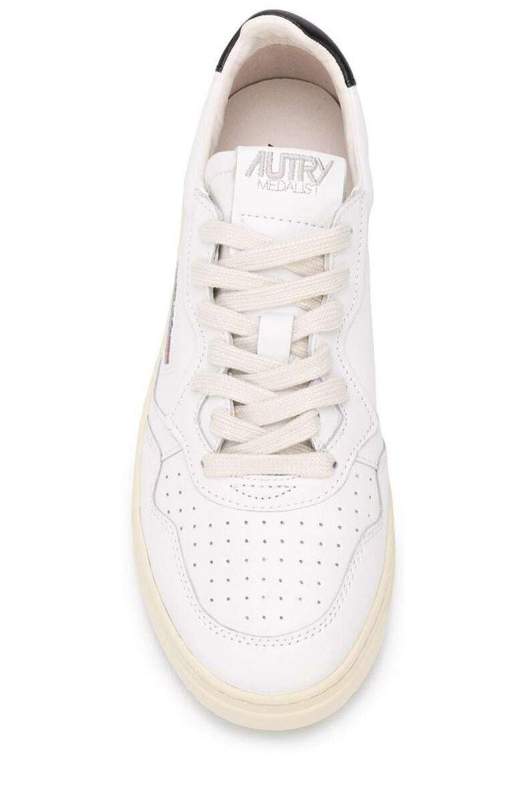 Shop Autry Logo Patch Panelled Sneakers