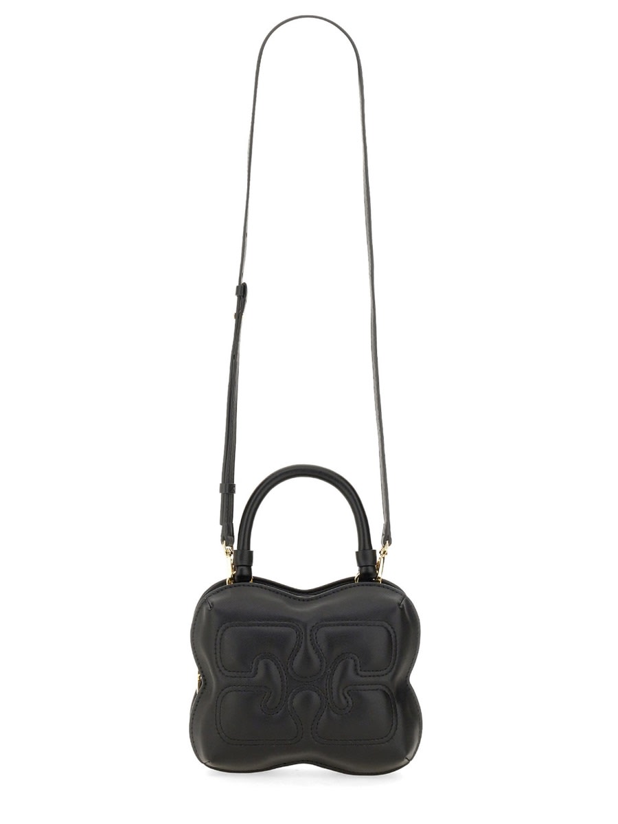 Shop Ganni Butterfly Bag In Black