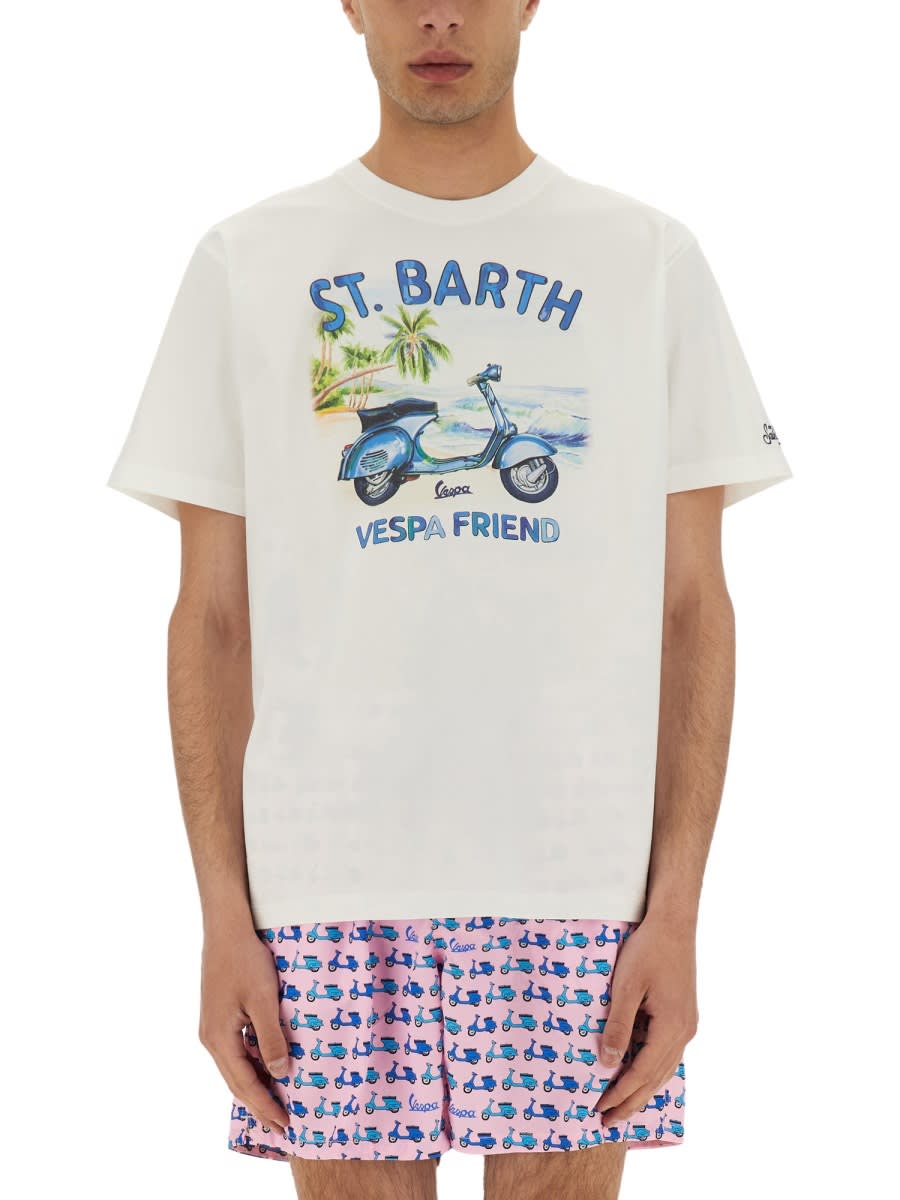 MC2 SAINT BARTH T-SHIRT WITH PRINT