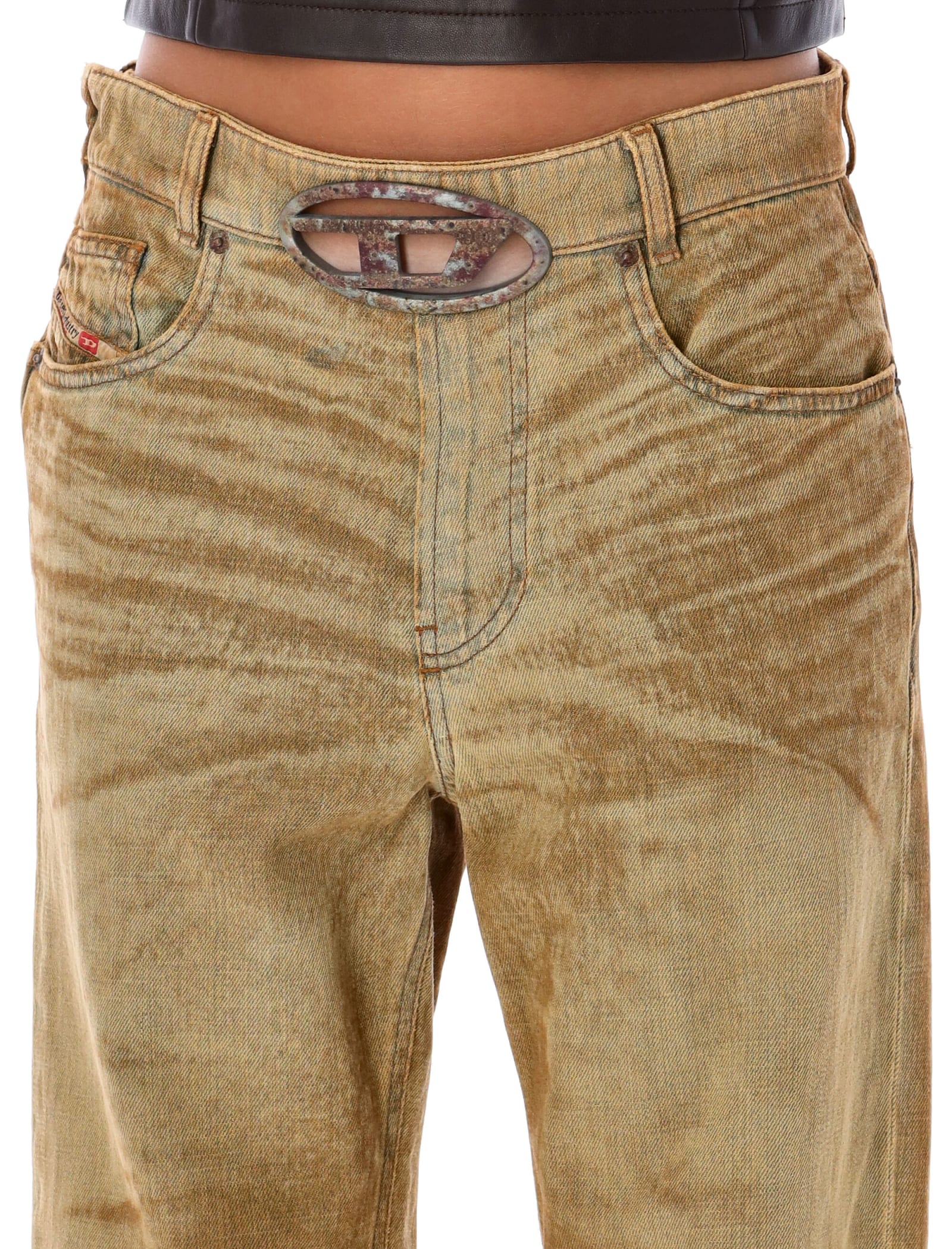 Shop Diesel D-ark Jeans In Blue Beige