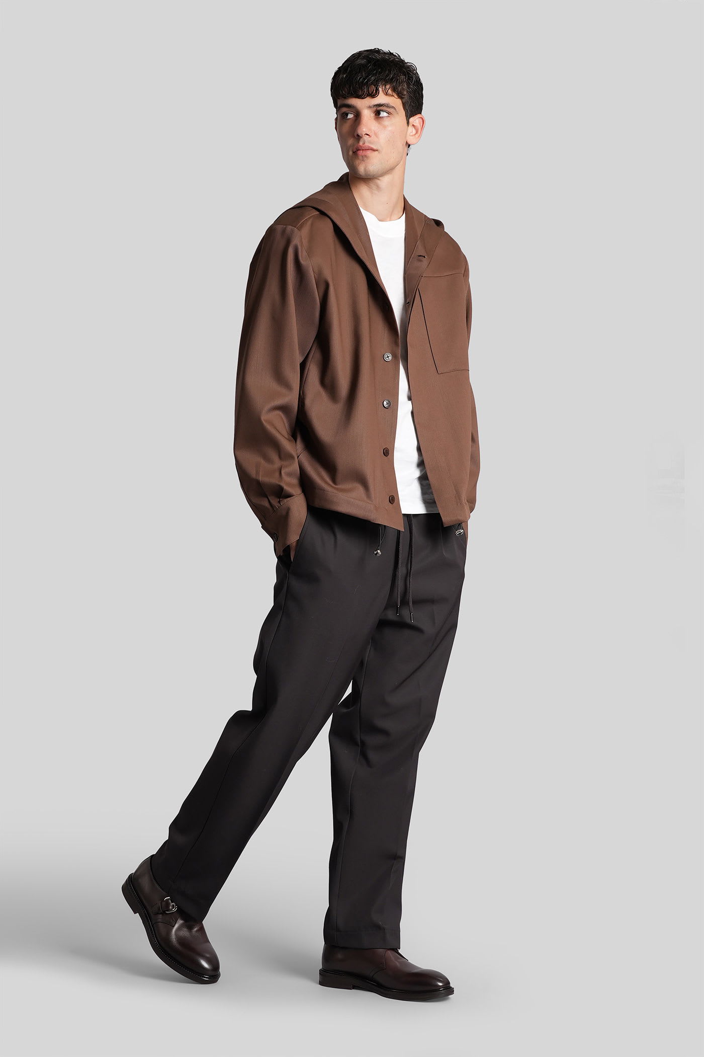 Costumein Pajama Pants In Brown Polyester In Black