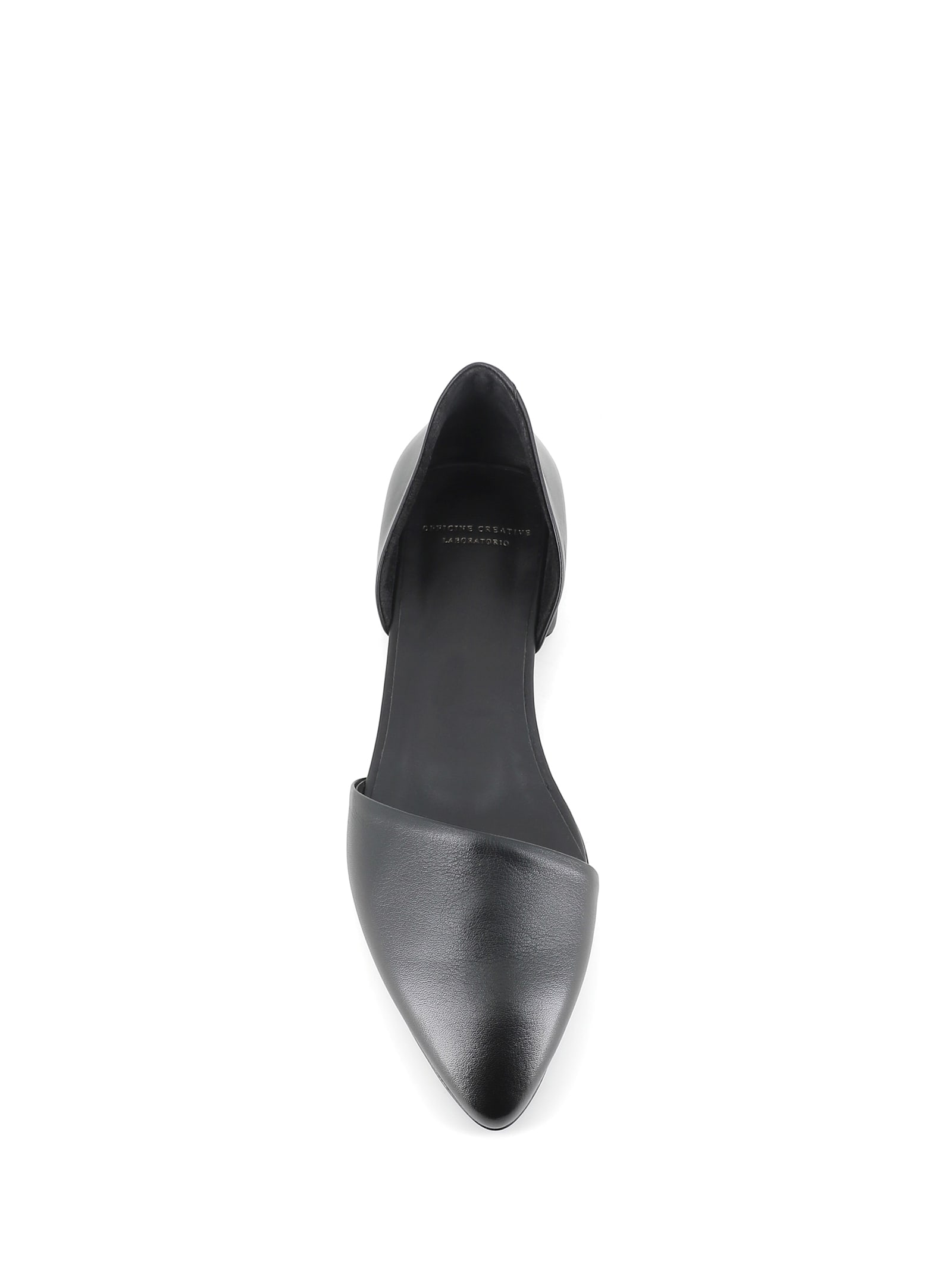 Officine Creative Leather Ballerina Shoes In Black