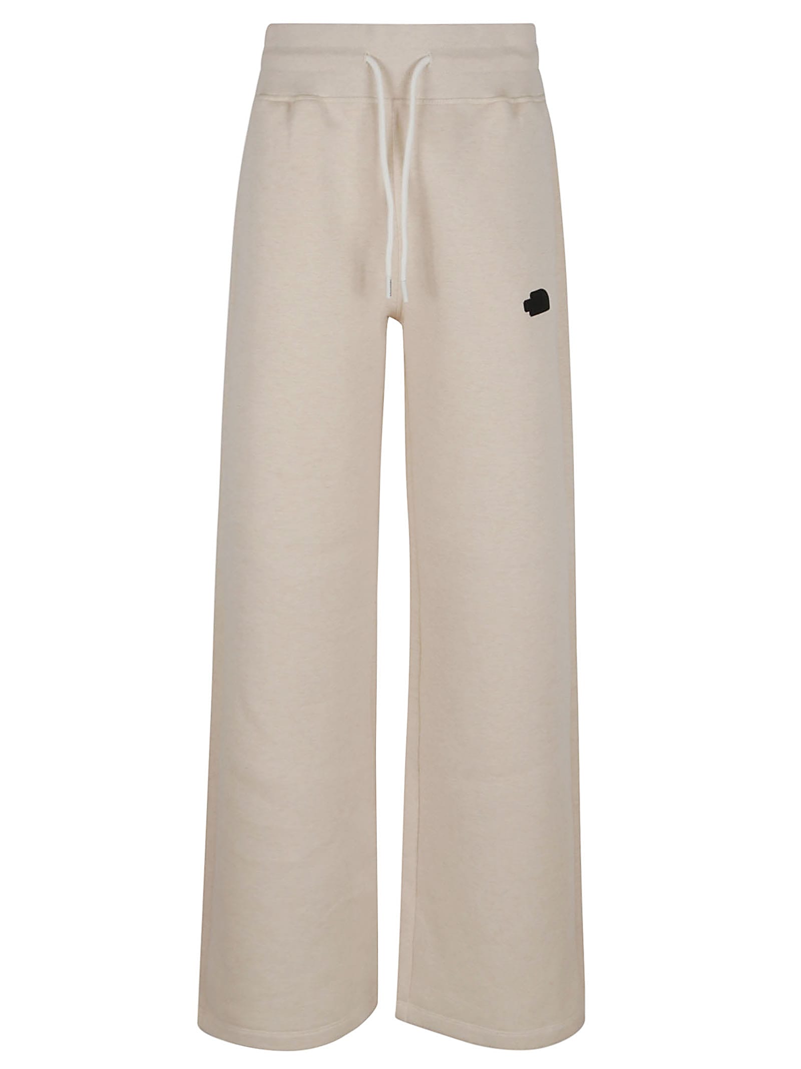 The North Face Wide Leg Jogger Elastic Waistband In White Dune Heather