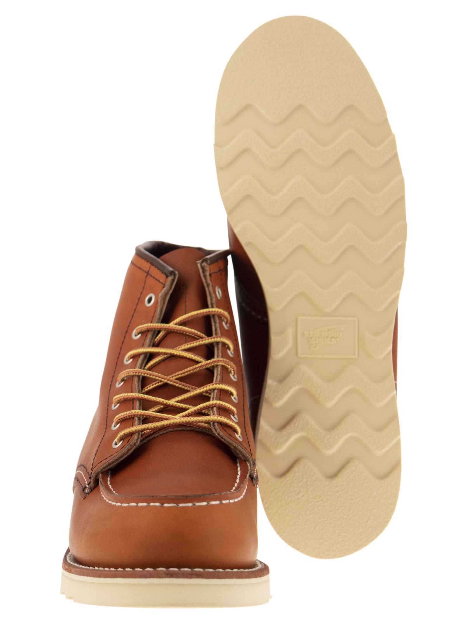 Shop Red Wing Classic Moc - Leather Lace-up Boot In Gold