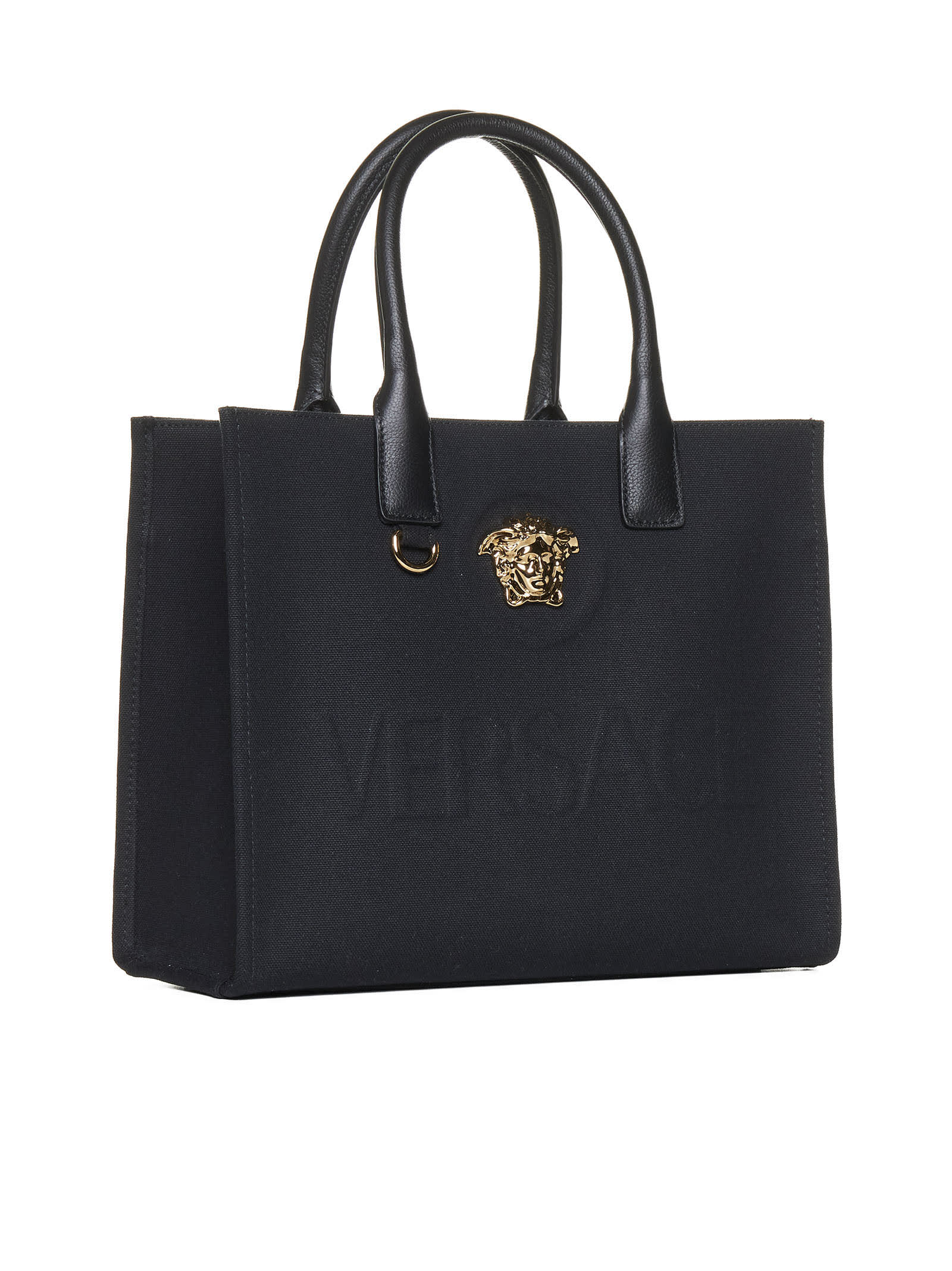 Versace Tote In Nero+oro