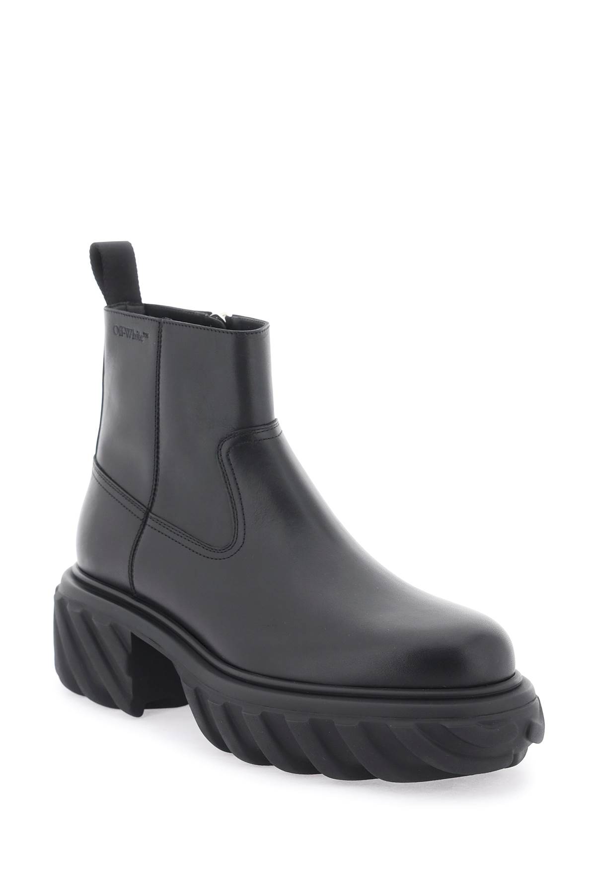 Shop Off-white Tractor Motor Boots In Black Black (black)