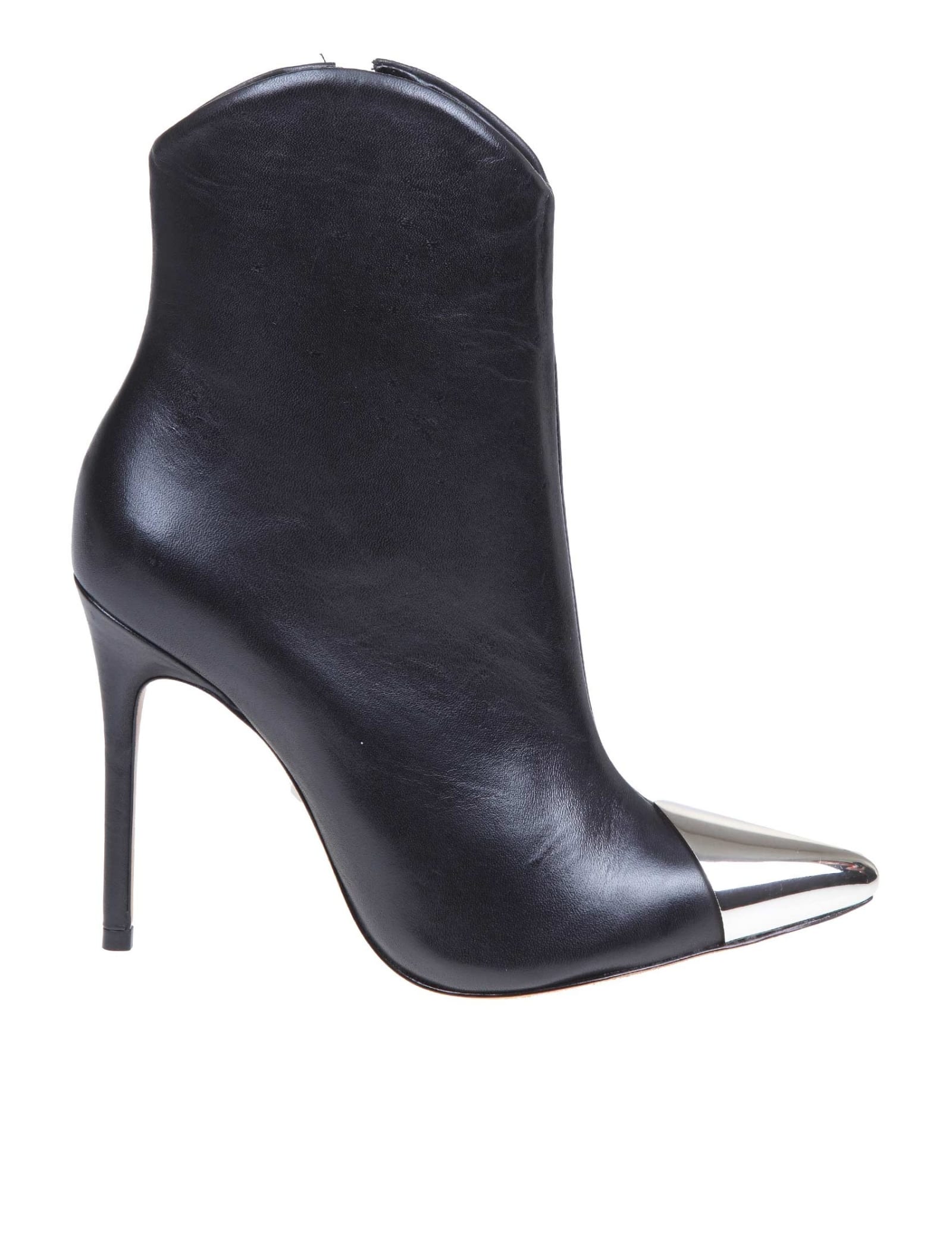 SCHUTZ BLACK LEATHER ANKLE BOOT,11164833