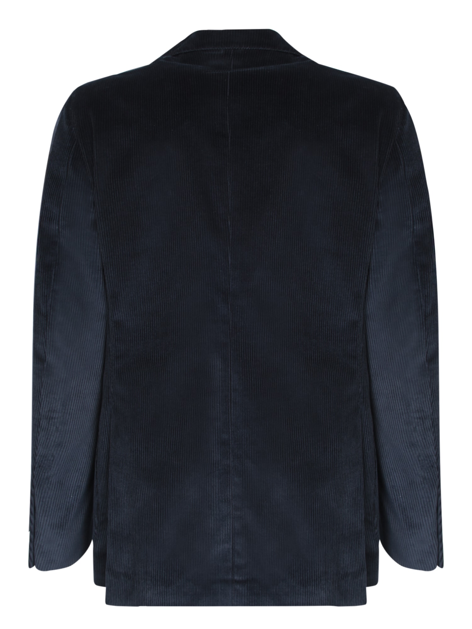 Shop Lardini Blue Corduroy Jacket