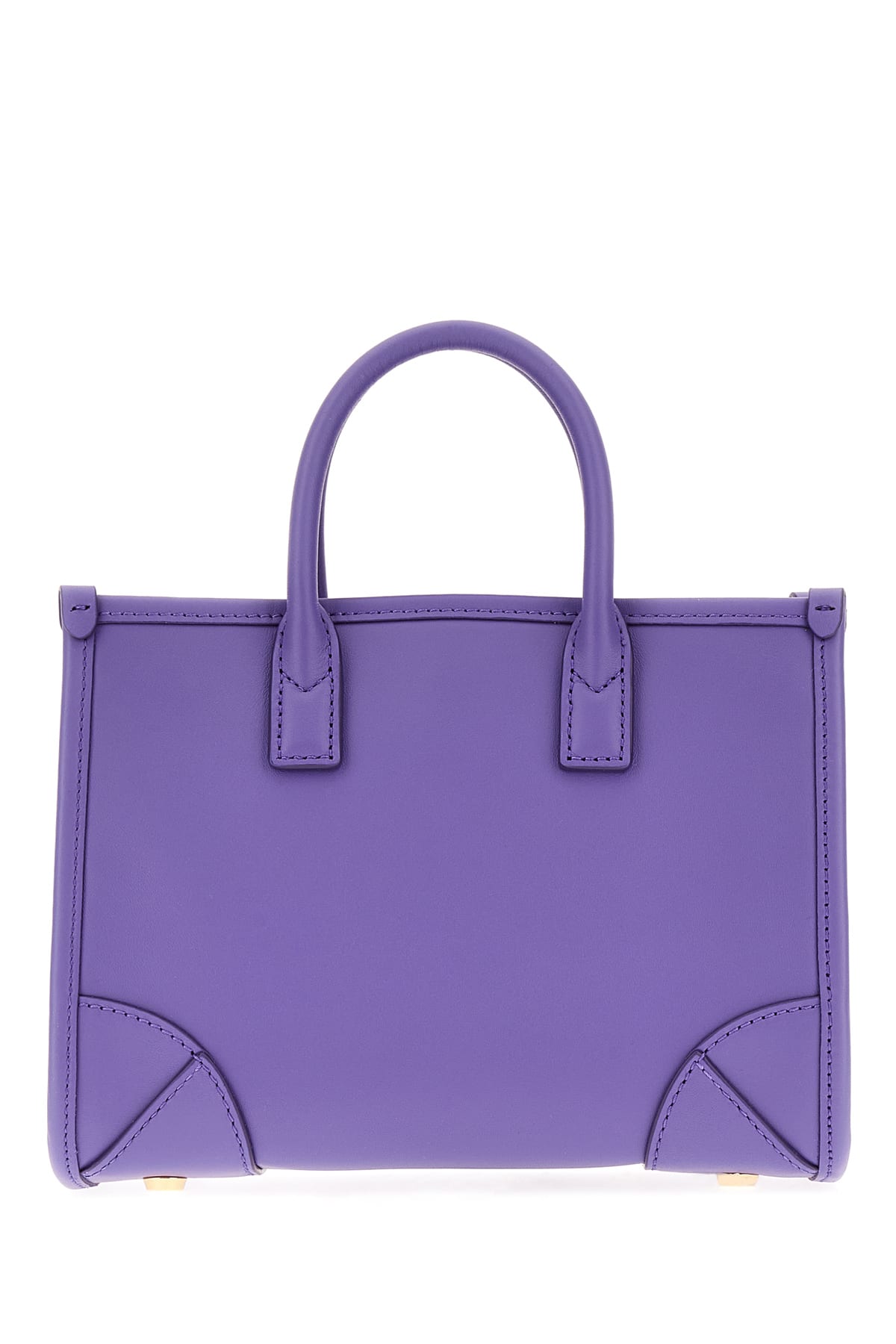 Shop Mcm Purple Leather Small Munchen Shopping Bag In Uq