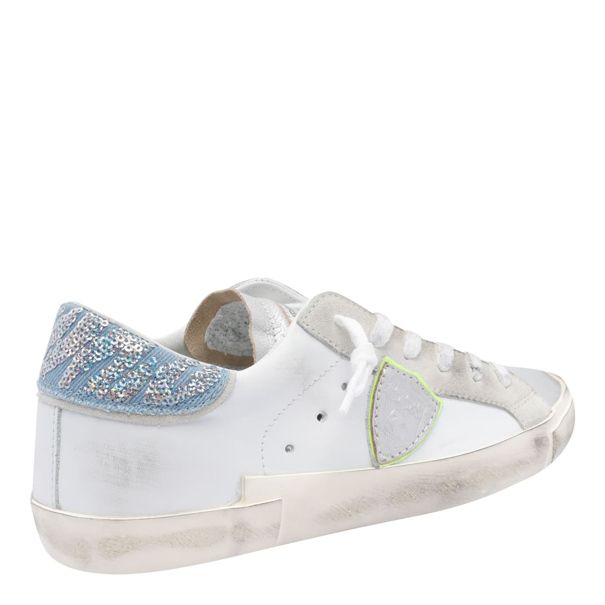 Philippe Model Prsx Sneakers In Bianco E Celeste