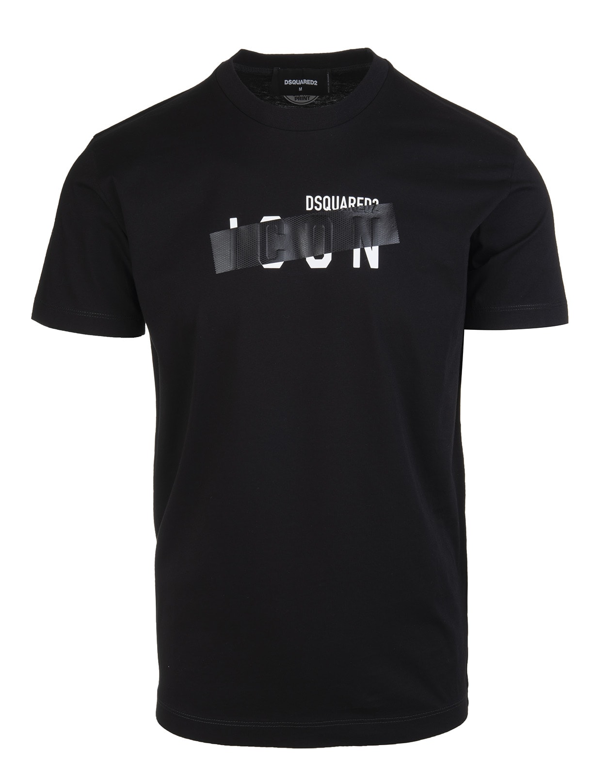 Dsquared2 Man Black Icon Patch T-shirt