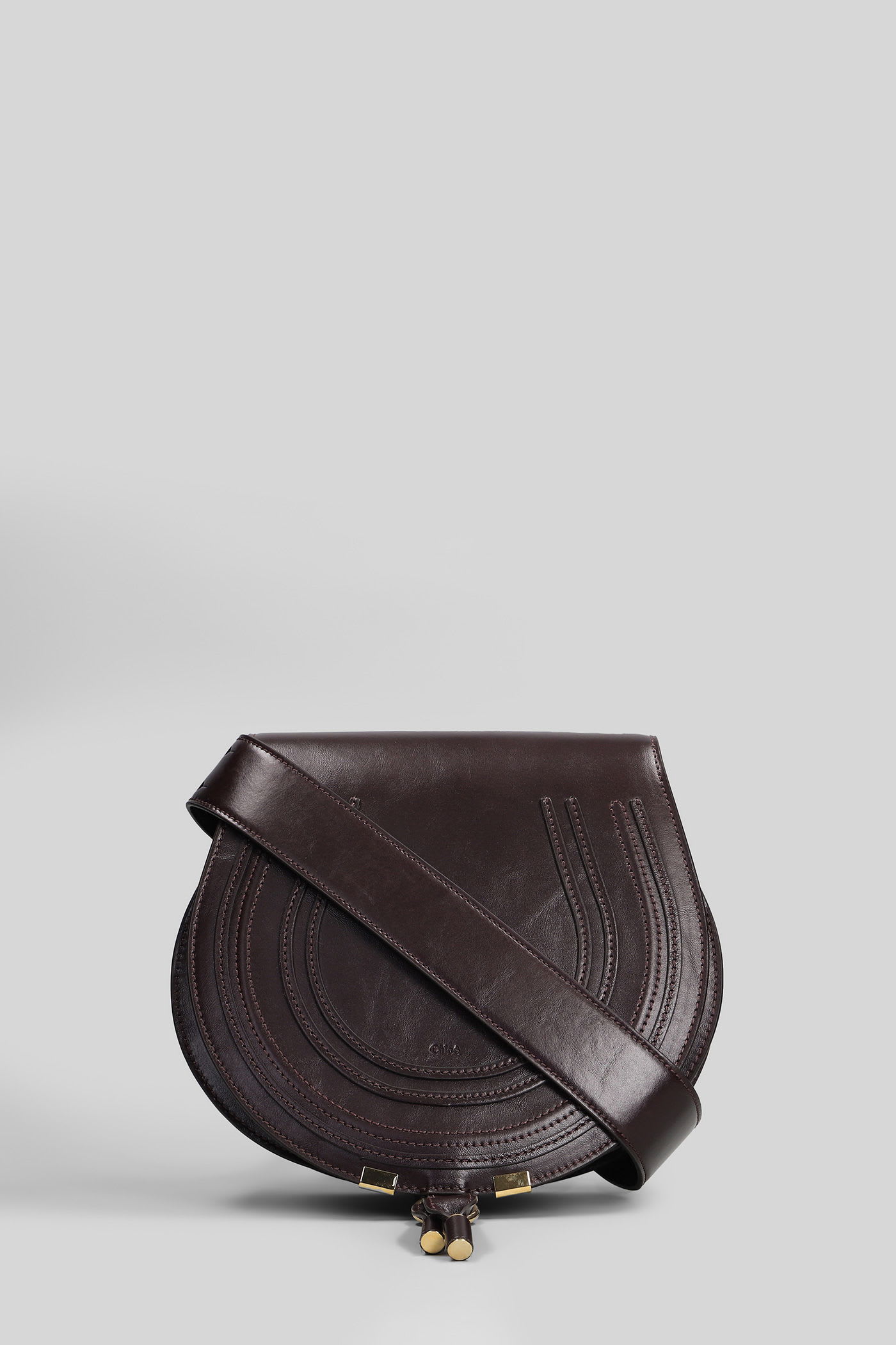 Chloé Mercie Shoulder Bag In Brown Leather In Brown