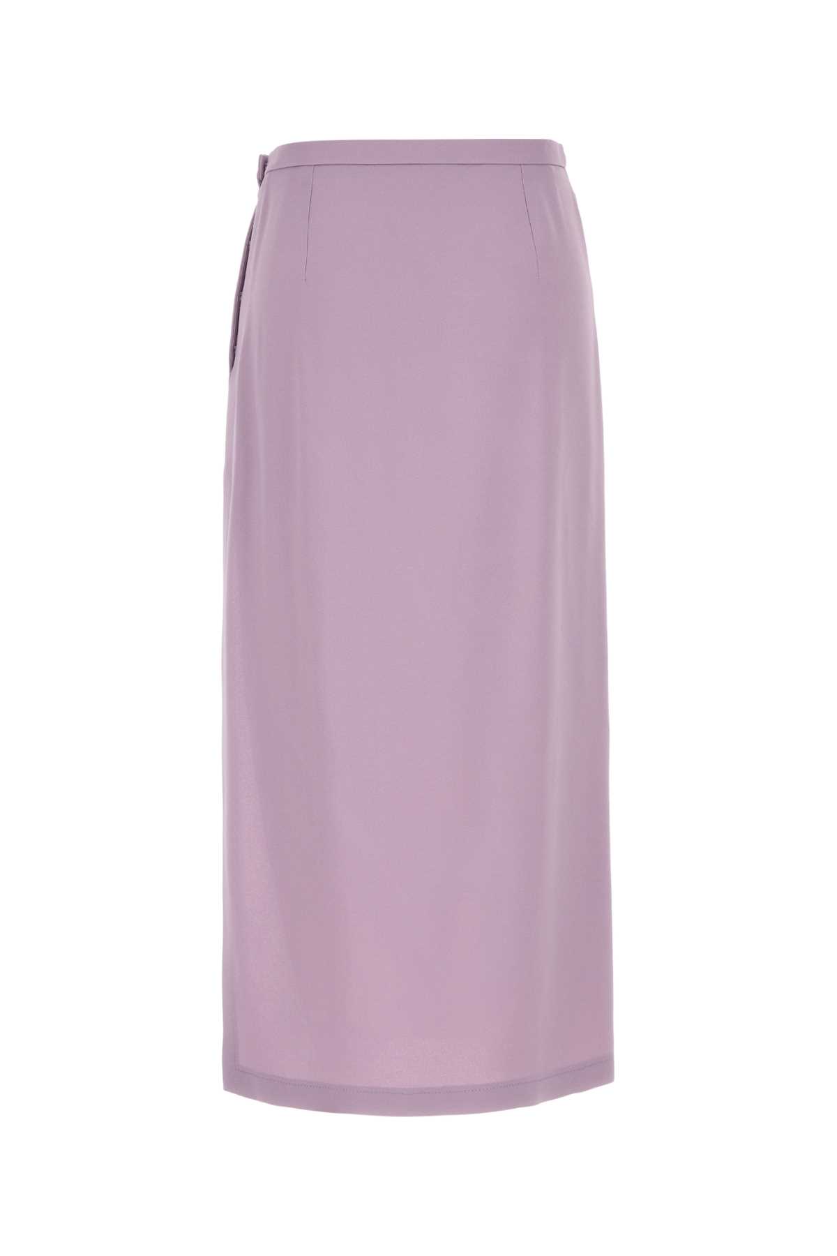 Gucci Women Lilac Crepe Skirt In Purple