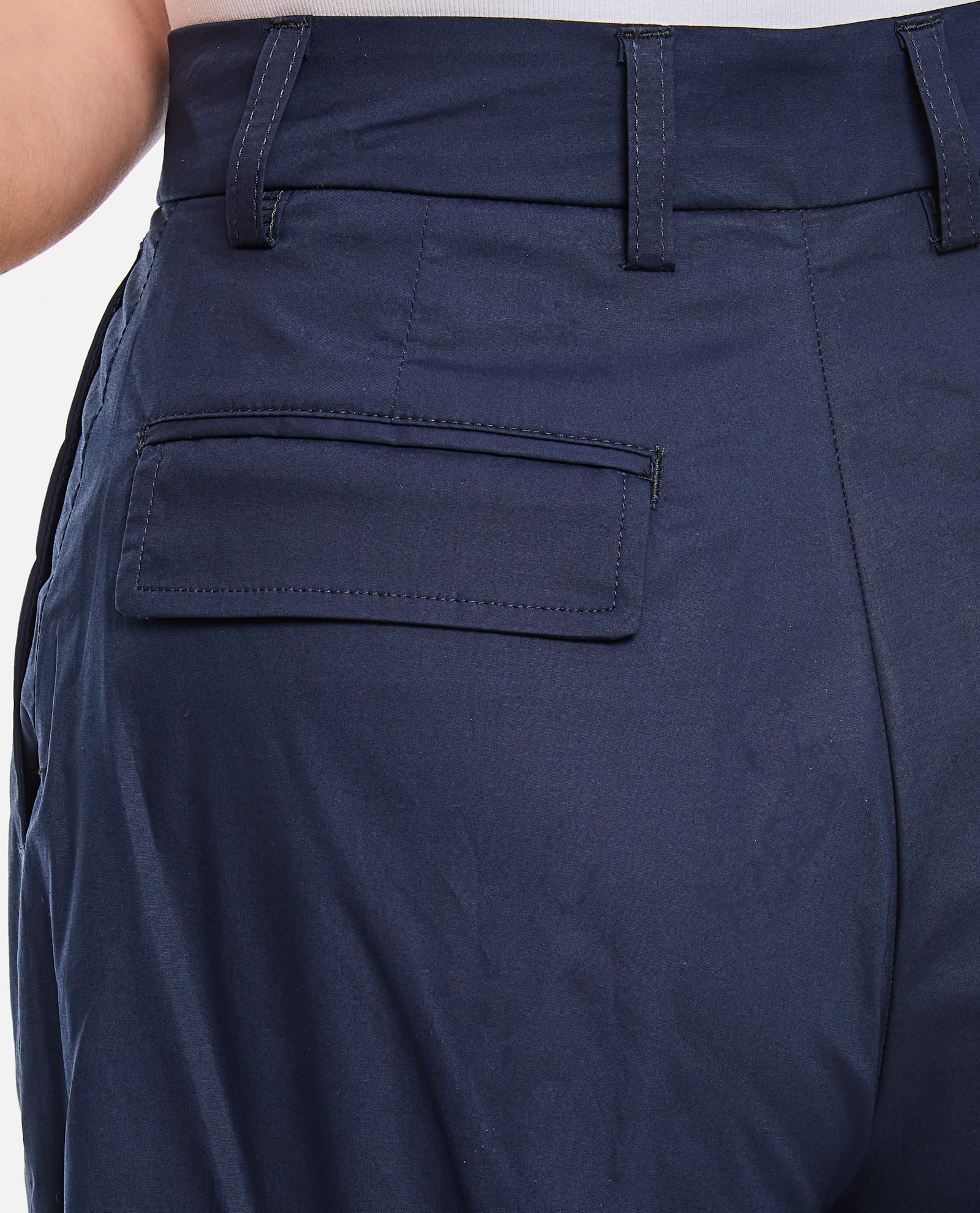 The Latest Blue Axel Popeline High-waisted Wide-leg Trousers In Blue