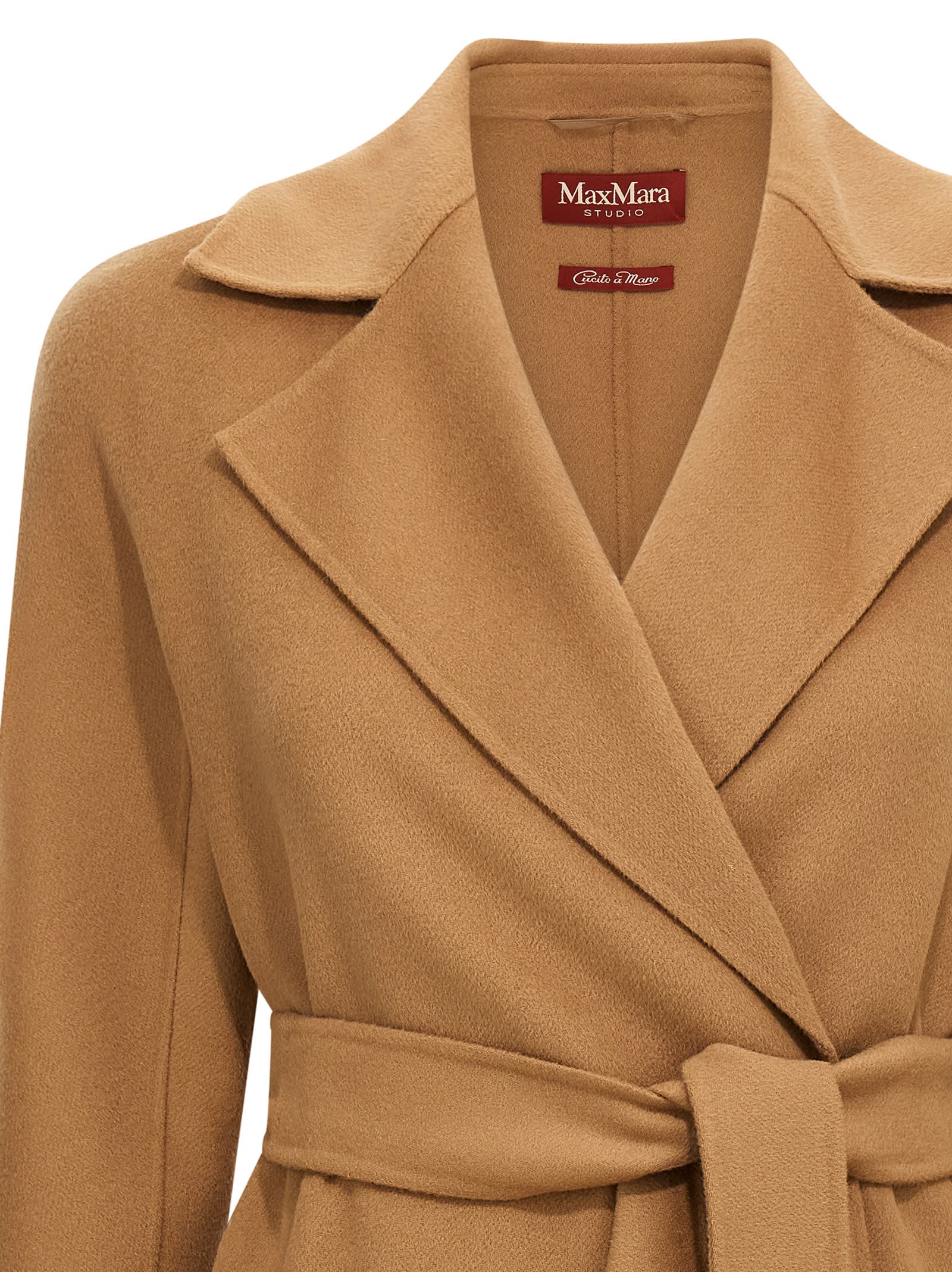Max Mara Cles Coat In Brown