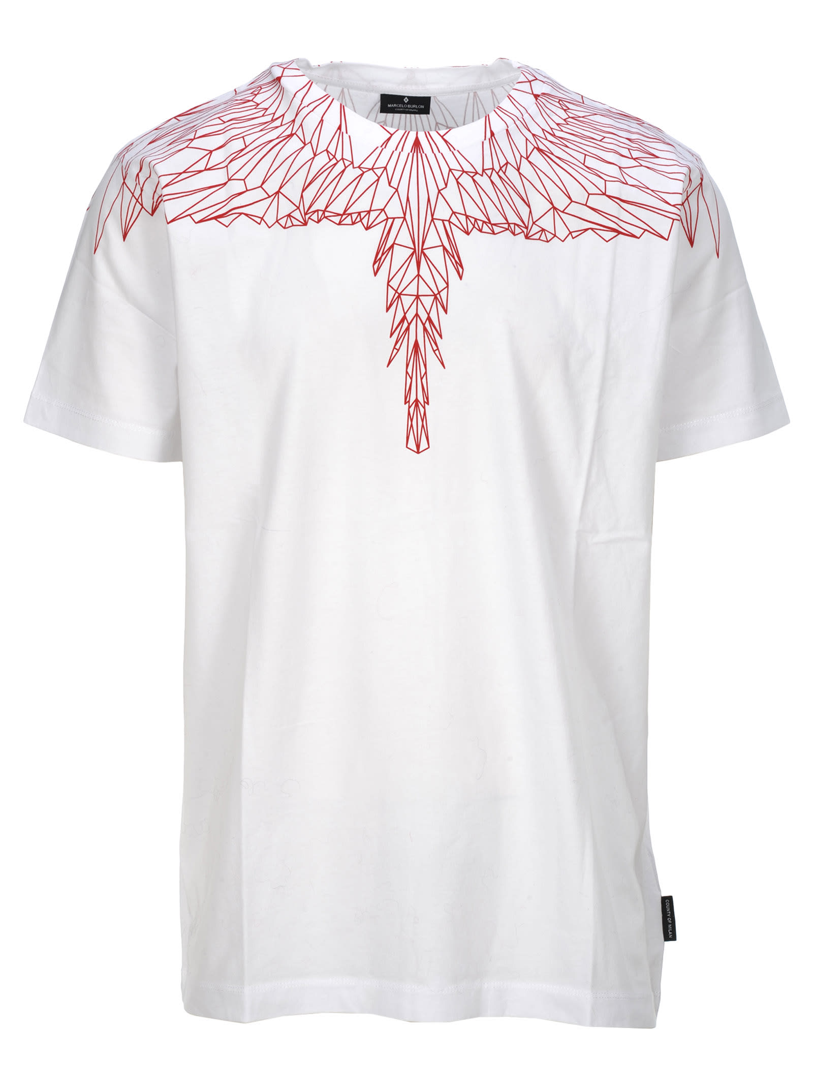 deltage Uskyld Mindre Marcelo Burlon County Of Milan Red Wings Print T-shirt In White/red |  ModeSens
