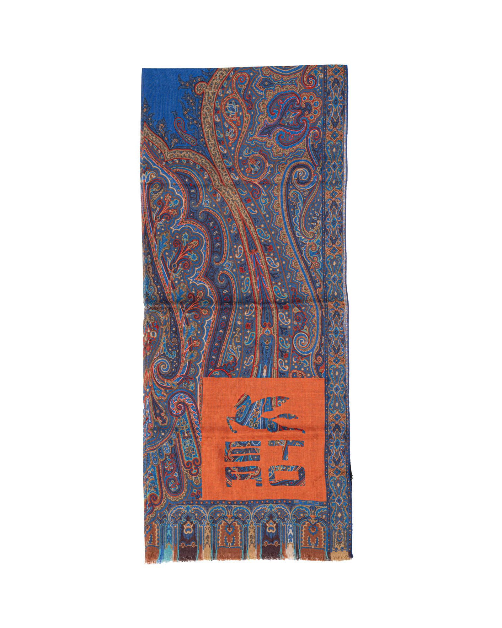 Etro Cashmere and silk scarf embellished