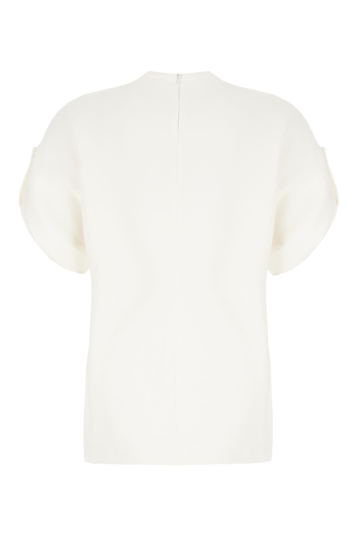 Ferragamo Turned Up Sleeves T-shirt In Mascarpone