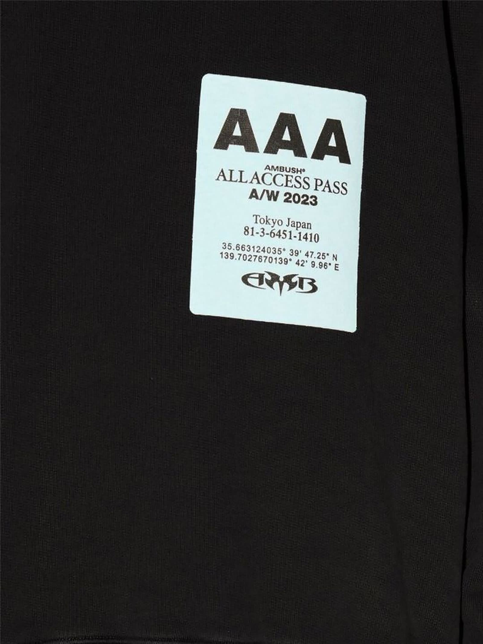 Shop Ambush Black Cotton Sweatshirt
