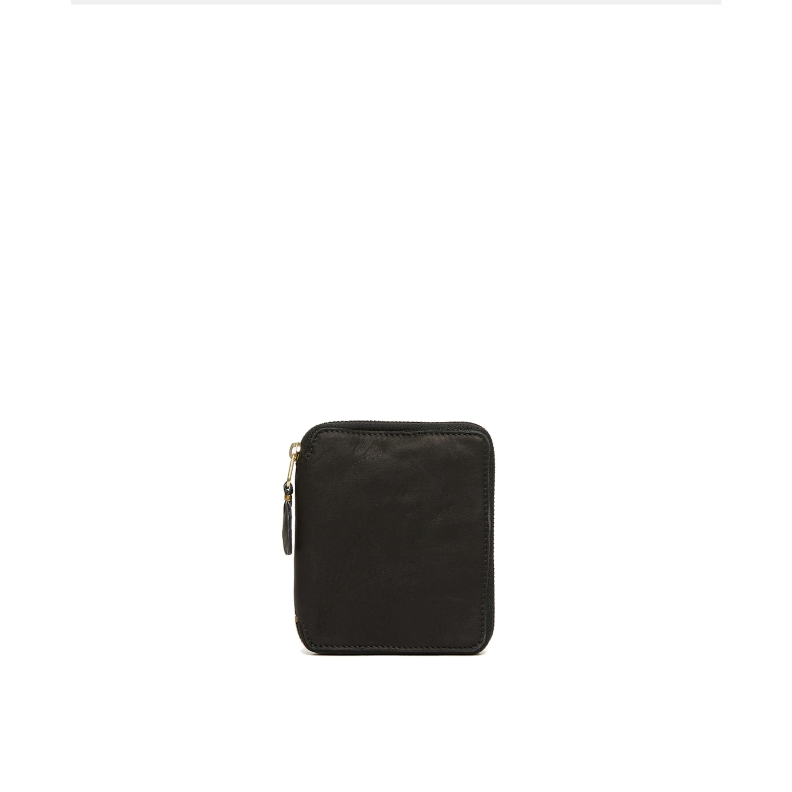 Shop Comme Des Garçons Washed Leather Wallet In Black