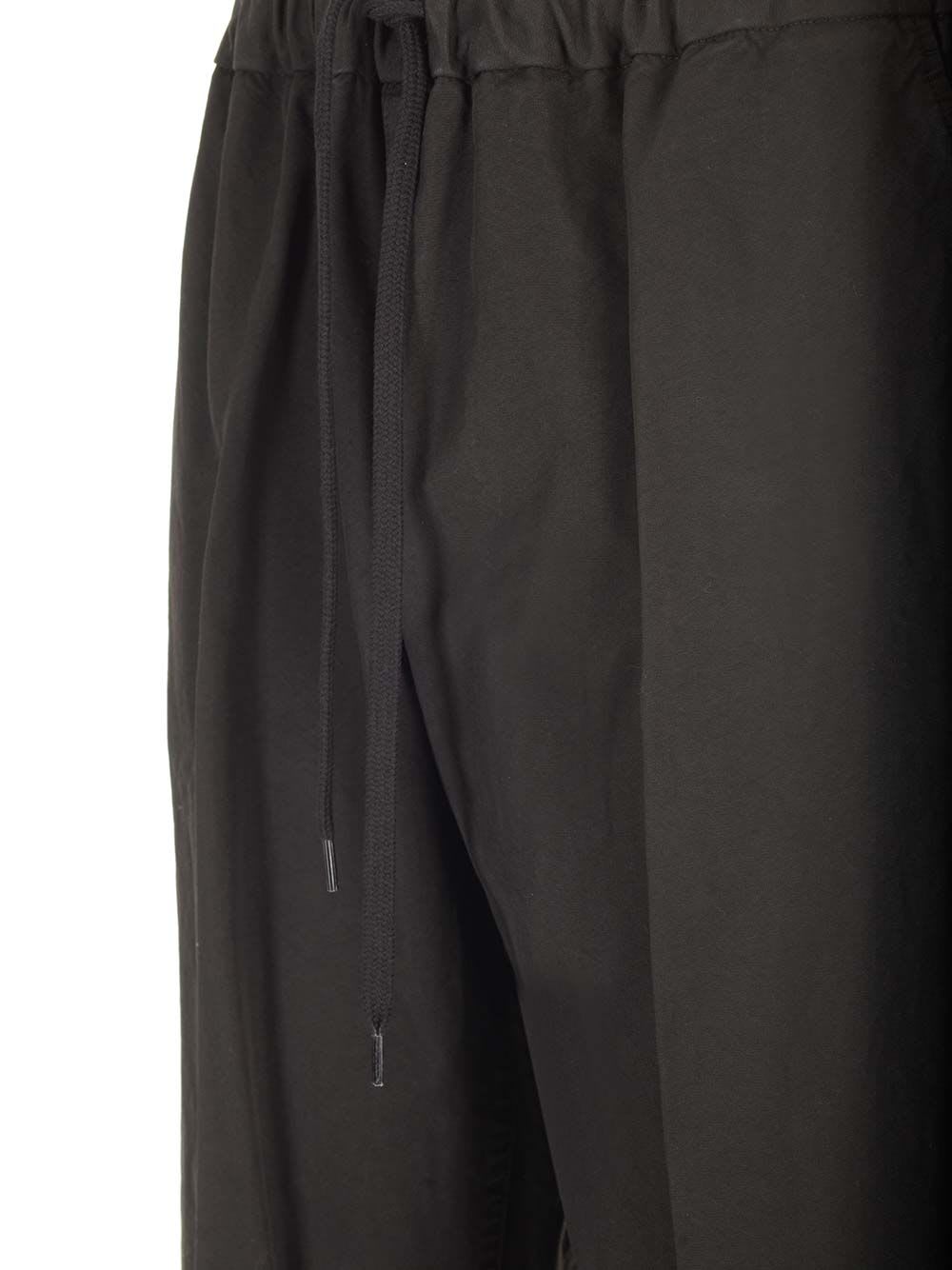 Shop Mm6 Maison Margiela Drawstring Pants In Black