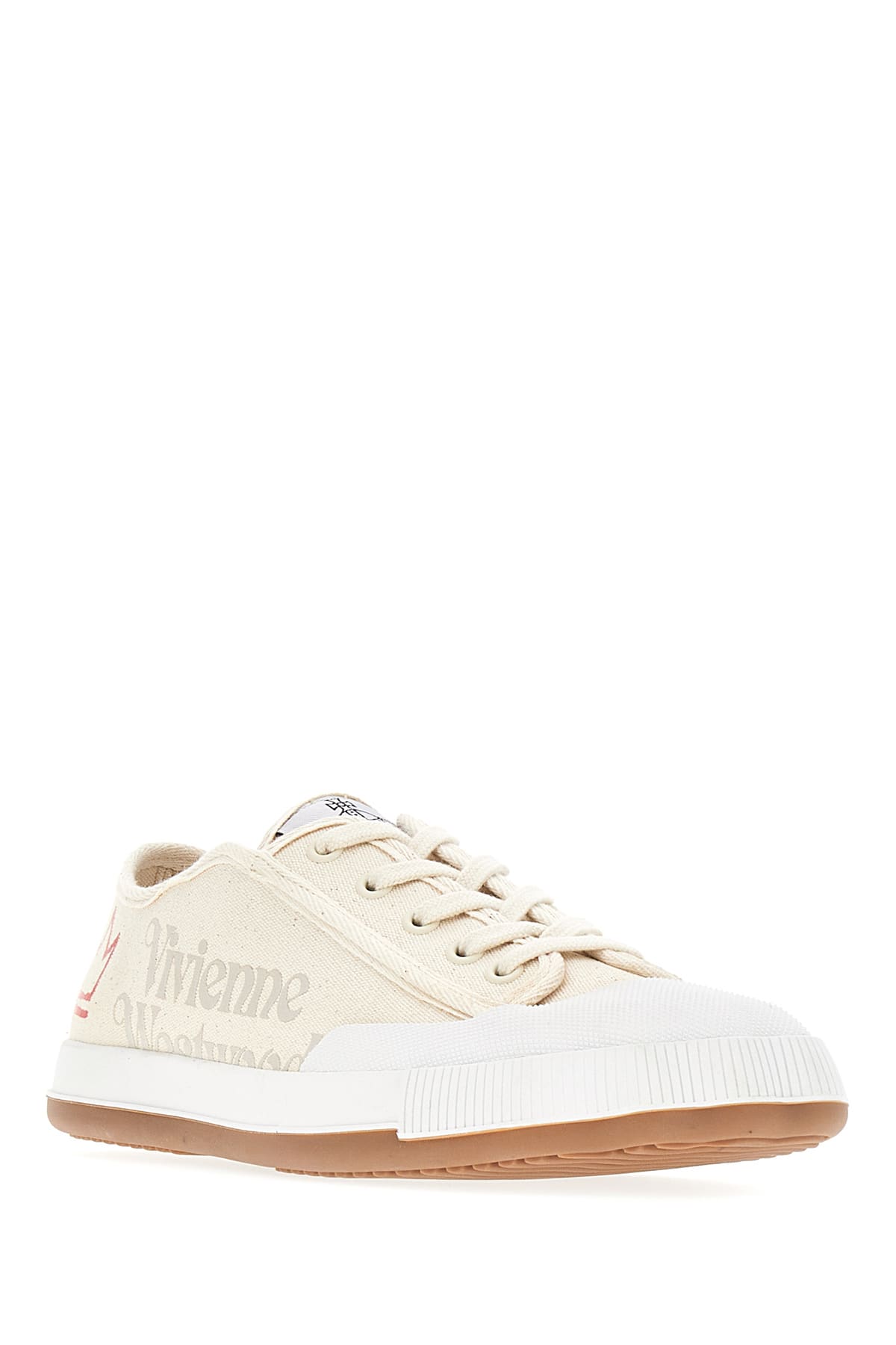 Shop Vivienne Westwood Sand Canvas Animal Gym Sneakers In B401