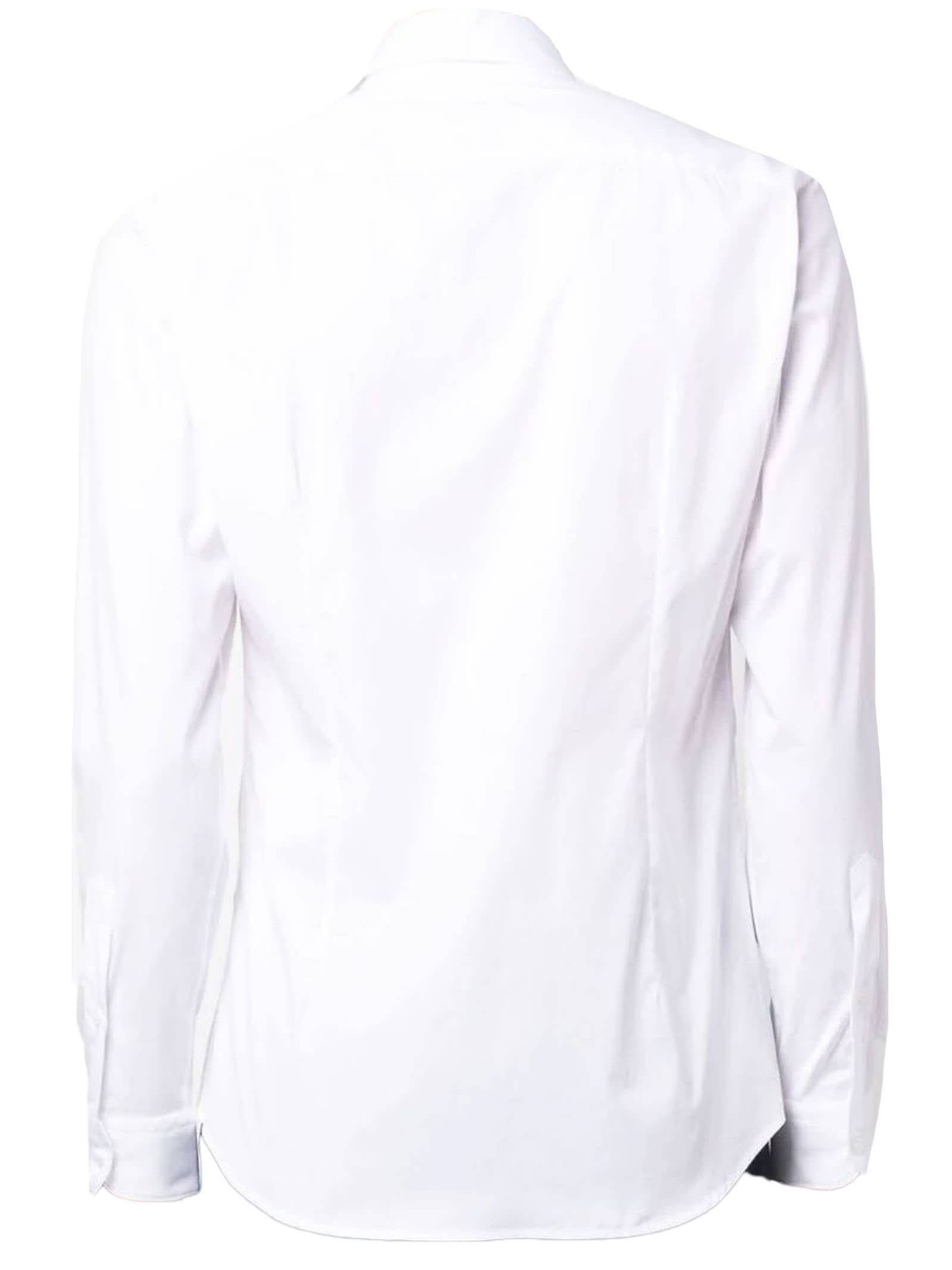 Shop Fay White Stretch-cotton Shirt