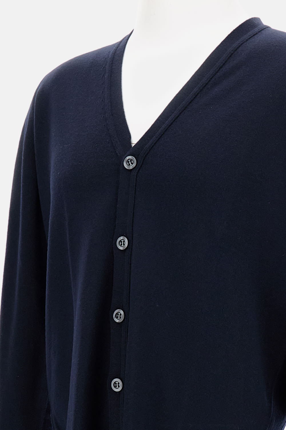 John Smedley Blue Midnight Cardigan In Blue