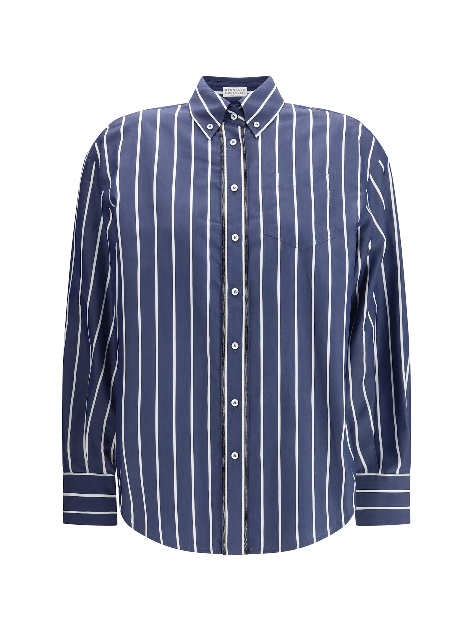 Brunello Cucinelli Striped Button-fastening Shirt In Multi